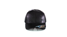 Load image into Gallery viewer, ARIAT Offset Logo Glitter Messy Bun Snapback Cap Black Glitter One Size | 701340627727