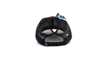 Load image into Gallery viewer, ARIAT Offset Logo Glitter Messy Bun Snapback Cap Black Glitter One Size | 701340627727