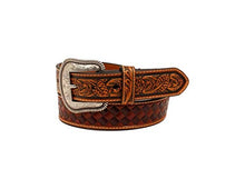 Load image into Gallery viewer, Nocona Western Belt Mens Basketweave 1 1/2" Engraved