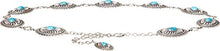 Load image into Gallery viewer, Ariat Turquoise Concho Chain Belt - Ladies, Silver