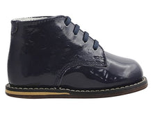 Load image into Gallery viewer, Josmo Infant/Toddler Boy's First Walker Black Ostrich Lace Up Oxfords Shoes