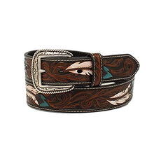 Load image into Gallery viewer, ARIAT Men's Belt Feather Floral Embossed