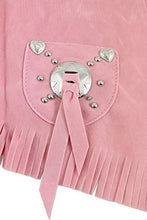 Load image into Gallery viewer, M & F Western Girls' Faux Suede Cowgirl Vest Pink Large