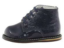 Load image into Gallery viewer, Josmo Infant/Toddler Boy's First Walker Black Ostrich Lace Up Oxfords Shoes