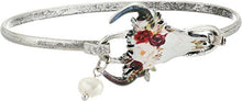 Load image into Gallery viewer, M&F Western Flower Crown Cow Skull Three-Piece Jewelry Set White/Silver One Size
