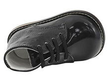 Load image into Gallery viewer, Josmo Infant/Toddler Boy's First Walker Black Ostrich Lace Up Oxfords Shoes