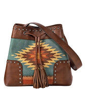 Load image into Gallery viewer, Blazin Roxx Women's Zapotec Southwestern Print Drawstring Bucket Bag - N7531702