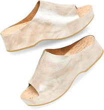 Load image into Gallery viewer, KORK-EASE Yazmin Women's Slide Sandal - Modern Flatform Heel Slide in Hand-Finished Leather