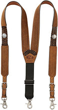 Load image into Gallery viewer, Nocona Belt Co. Men's Buffalo Nickel Basket Leather Suspender