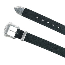 Load image into Gallery viewer, ARIAT Mens Belt 1 1/2 Floral Embossed 3 Pc Buckle Belt