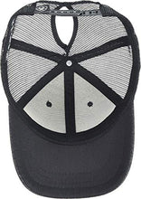Load image into Gallery viewer, ARIAT Women's Offset Logo Glitter Messy Bun Snapback Cap
