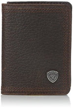 Load image into Gallery viewer, Ariat Men's Shield Concho Rowdy Bifold Flip, Brown, One Size