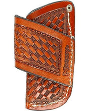 Load image into Gallery viewer, Nocona Men's Basketweave Leather Horizontal Knife Sheath Tan One Size