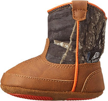 Load image into Gallery viewer, M&F Western Kids Baby Boy's Baby Bucker Gunner (Infant/Toddler) Mossy Oak/Orange 1 Infant M