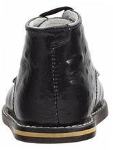 Load image into Gallery viewer, Josmo Infant/Toddler Boy's First Walker Black Ostrich Lace Up Oxfords Shoes