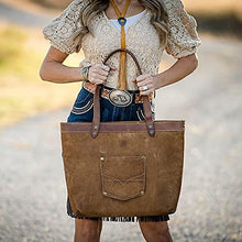 Load image into Gallery viewer, STS Ranchwear Calvary Tote Ladies Leather Distressed Brown