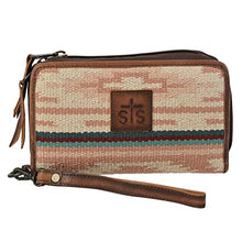 Load image into Gallery viewer, STS Ranchwear Women's Palomino Kacy Organizer | Compact Zipper Wallet with Interior Pockets & Card Slots, Multi-Light Pink Serape, One Size