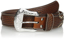 Load image into Gallery viewer, Nocona Men's Pro Brown Circle Silver Overlay