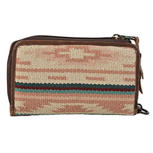 Load image into Gallery viewer, STS Ranchwear Women's Palomino Kacy Organizer | Compact Zipper Wallet with Interior Pockets & Card Slots, Multi-Light Pink Serape, One Size