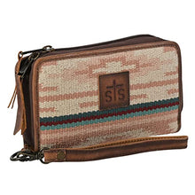 Load image into Gallery viewer, STS Ranchwear Women's Palomino Kacy Organizer | Compact Zipper Wallet with Interior Pockets & Card Slots, Multi-Light Pink Serape, One Size