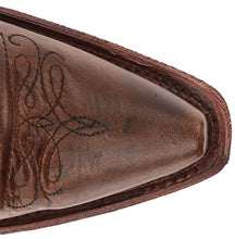 Load image into Gallery viewer, Corral Circle G Women's 13-inch Brown Corded Embroidery Snip Toe Pull-On Burnished Cowboy Boot