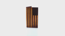 Load and play video in Gallery viewer, Nocona Belt Co. Unisex-Adult's Nocona Vintage Flag Rodeo Wallet, Multi/Color | 701340595460
