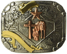 Load image into Gallery viewer, Nocona Men's Crumrine Rounded Square Prayer Buckle