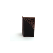 Load image into Gallery viewer, Ariat Men's Cross Corner Inlay Rodeo Western Wallet, Brown, One Size | 701340569607