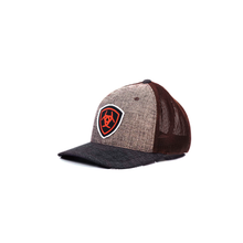 Load image into Gallery viewer, ARIAT Men's Earth Center Shield Mesh Flex Cap, Brown, Small/Medium | 701340613218