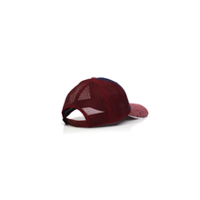 Load image into Gallery viewer, ARIAT Ladies Heather and Cork Patch Denim/Red Adjustable Snapback Hat | 701340669291