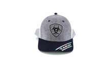 Load image into Gallery viewer, ARIAT Mens Snapback Grey Embroidery Navy | 701340669369