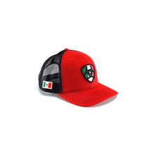 Load image into Gallery viewer, ARIAT R112 Mexican Flag Shield Snapback Red One Size | 701340669444