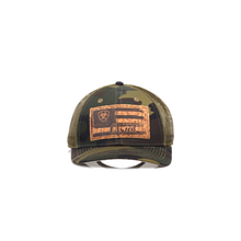 Load image into Gallery viewer, ARIAT Women’s Hat Baseball Cap Logo Mesh Flag Cork Patch Logo Camo