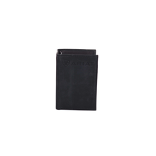 Load image into Gallery viewer, Ariat Men's Black Leather Trifold Wallet with Embossed Logo