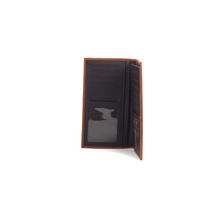 Load image into Gallery viewer, Ariat Rodeo Wallet USA Flag Patch Medium Brown One Size