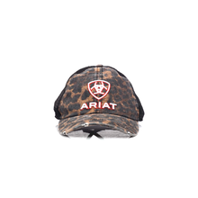 Load image into Gallery viewer, ARIAT Women's Black Leopard Ponyflo Cap with Velcro Closure | 701340706088