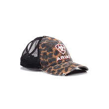Load image into Gallery viewer, ARIAT Women's Black Leopard Ponyflo Cap with Velcro Closure | 701340706088