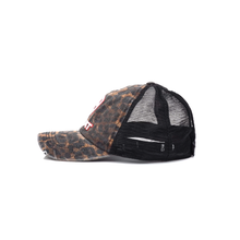Load image into Gallery viewer, ARIAT Women's Black Leopard Ponyflo Cap with Velcro Closure | 701340706088