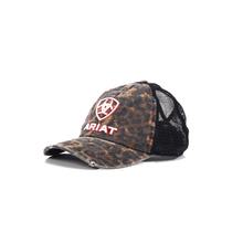 Load image into Gallery viewer, ARIAT Women's Black Leopard Ponyflo Cap with Velcro Closure | 701340706088