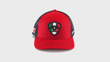 Load and play video in Gallery viewer, ARIAT R112 Mexican Flag Shield Snapback Red One Size | 701340669444
