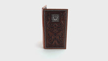 Load and play video in Gallery viewer, Nocona Belt Co. Men's Nocona Square Star Rodeo, Brown, One Size | 701340569638