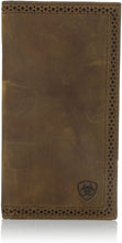 Load image into Gallery viewer, Ariat Ariat Shield Perforated Edge Rodeo Wallet Wallet Medium Distressed Brown One Size --|-- 1474
