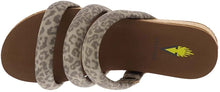 Load image into Gallery viewer, Volatile Womens Gillette Metallic Leopard Slide Sandals Sandals Casual - Grey --|-- 16426