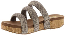 Load image into Gallery viewer, Volatile Womens Gillette Metallic Leopard Slide Sandals Sandals Casual - Grey --|-- 16428