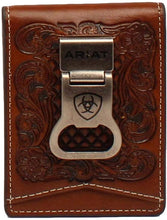 Load image into Gallery viewer, Ariat Men's Floral Embossed Bifold Money Clip Wallet A3544408 --|-- 6123