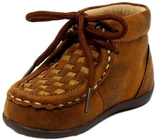 Load image into Gallery viewer, M&F Western Double Barrel Kids' Carson Brown Patchwork Chukka Boots --|-- 5641