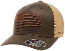 Load image into Gallery viewer, ARIAT Men's Embroidered Flag Snapback Cap, Brown --|-- 8209
