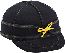 Load image into Gallery viewer, Stormy Kromer The Lil' Kromer Benchwarmer Cap - Children's Winter Wool Hat with Ear Flap Blue/Gray --|-- 247