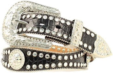 Load image into Gallery viewer, Blazin Roxx Women's Rhinestone Lined Concho Belt - N3512044 --|-- 19151