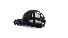 Load image into Gallery viewer, ARIAT Offset Logo Glitter Messy Bun Snapback Cap Black Glitter One Size | 701340627727

